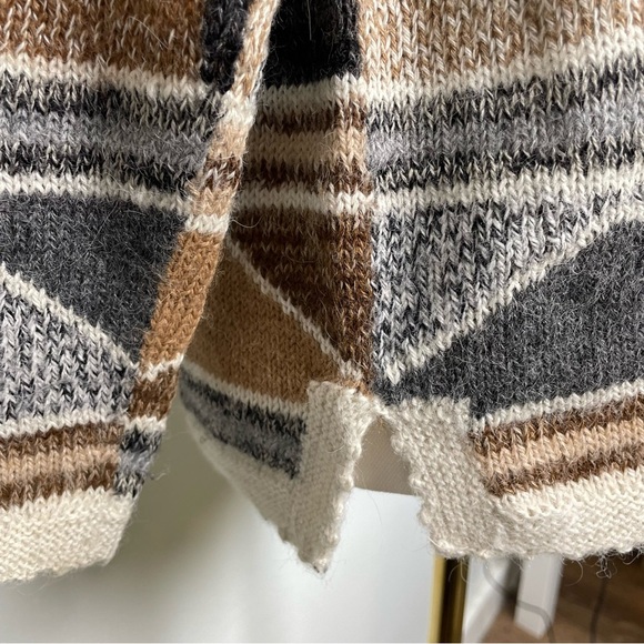 La Vicunita Baby Alpaca Multi Colored Cardigan Abstract print Sweater XL - Picture 8 of 11